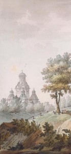 храм Усекновения на рисунке Джиакомо Кваренги (фрагмент)